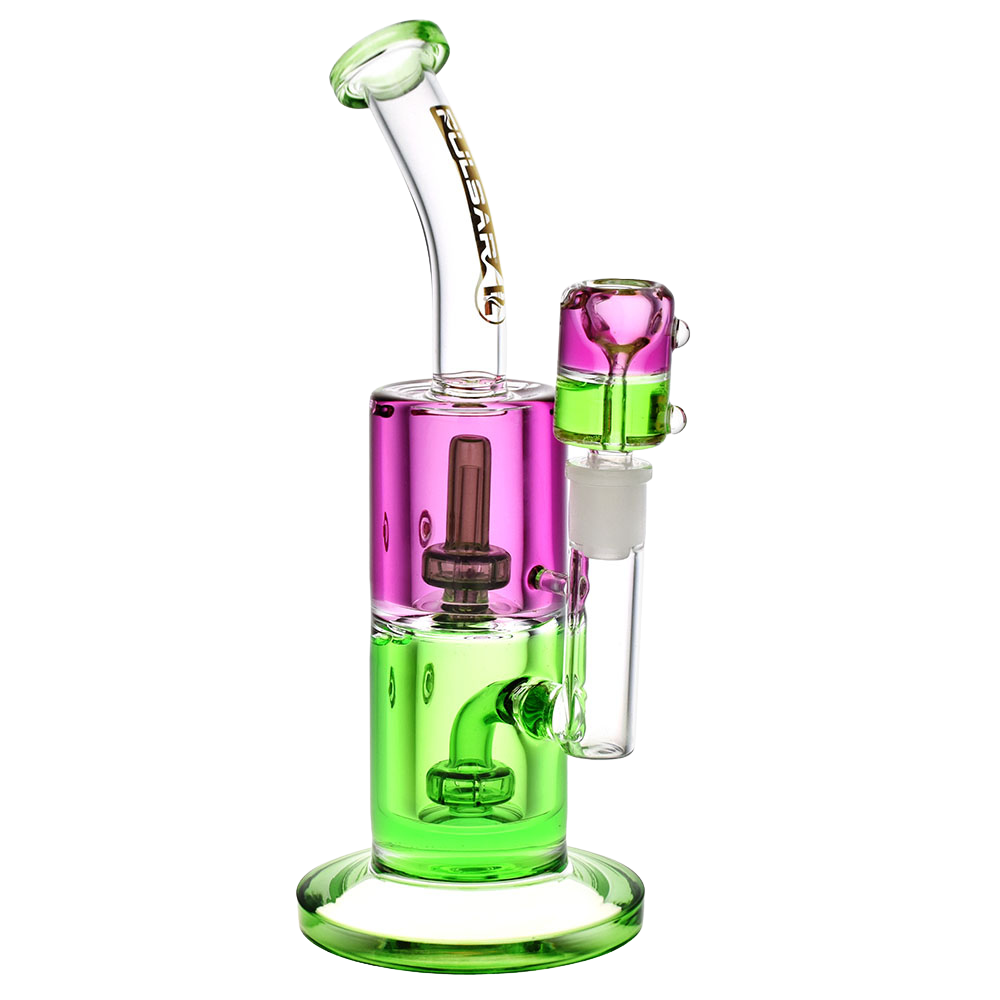 Pulsar Bicolor Glycerin Chugger Bong | Pink Green
