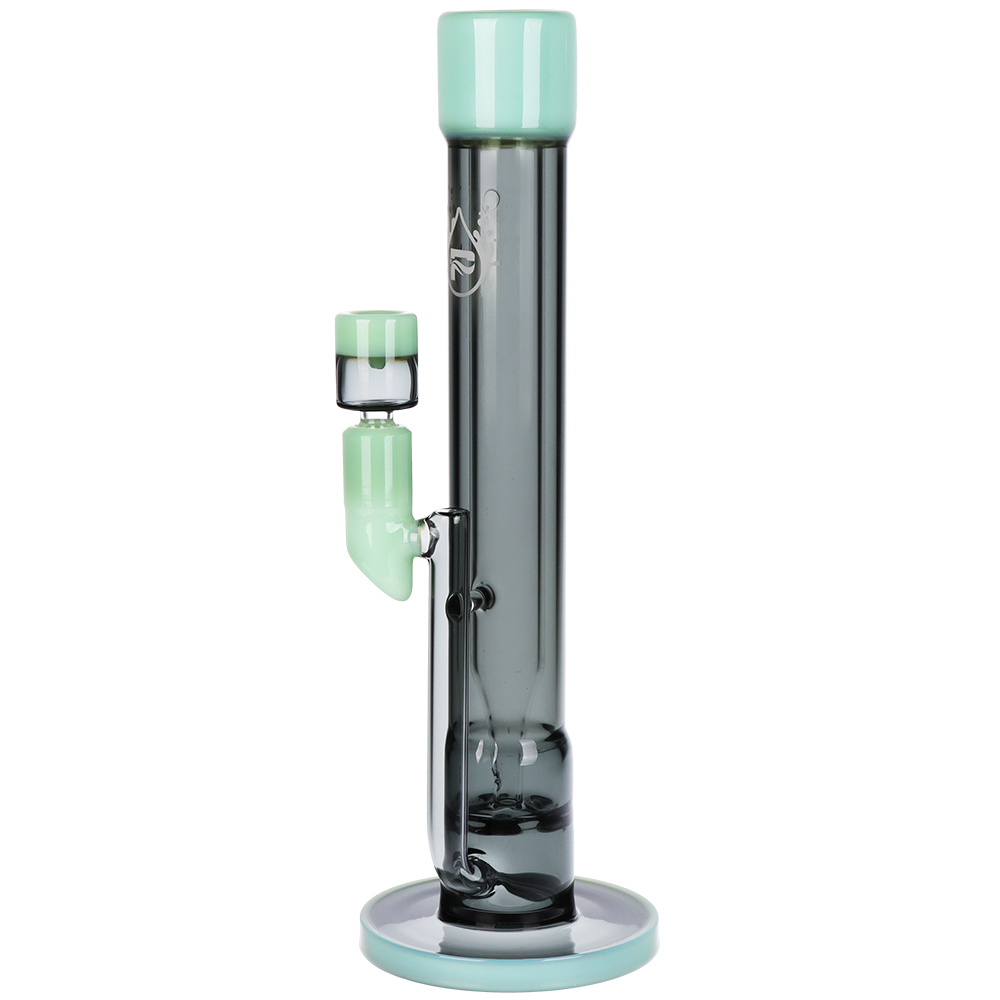 Pulsar Double Wall Transporter Straight Tube Bong | Green Gray