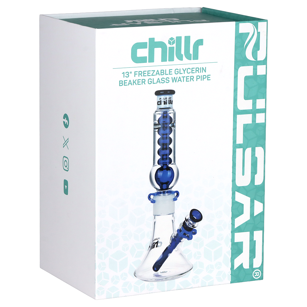 Pulsar Chillr Glycerin Beaker Bong | Packaging Front View