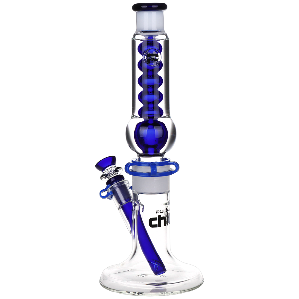 Pulsar Chillr Glycerin Straight Tube Bong | Back View