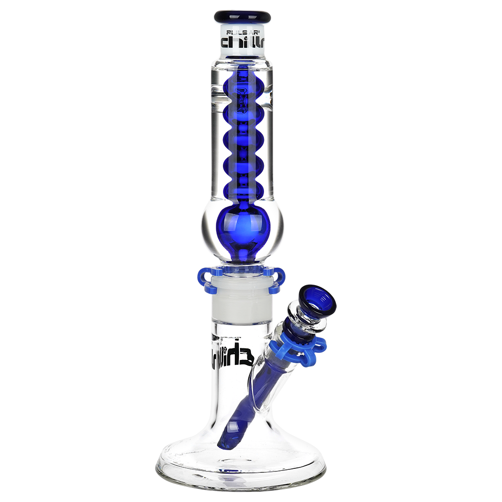 Pulsar Chillr Glycerin Straight Tube Bong | Front View
