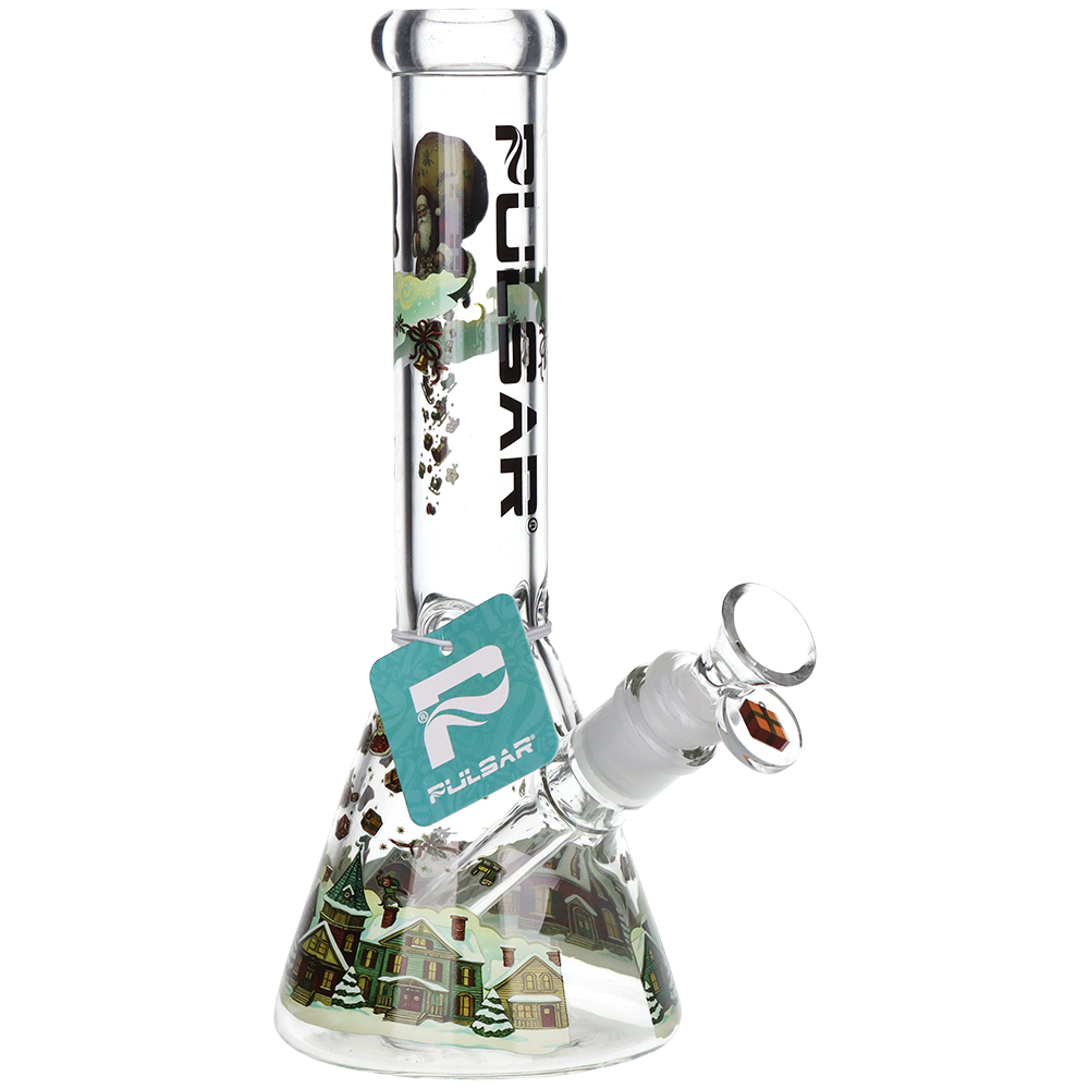 Pulsar Chimney Gifts Beaker Bong | Front View with Tag