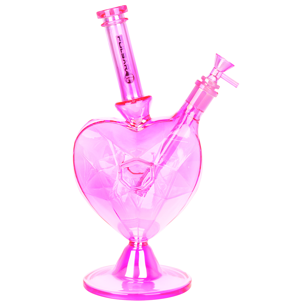 Pulsar Crystal Heart Bong | Side View