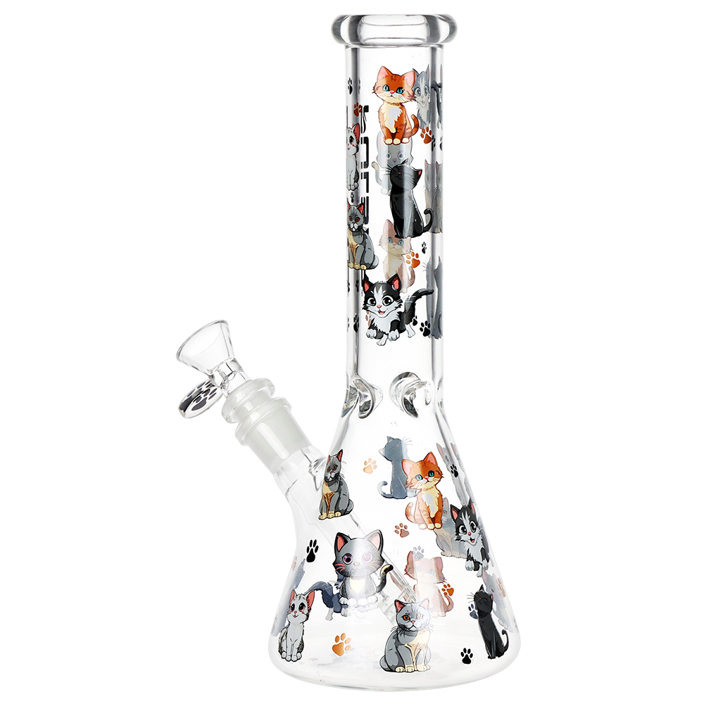 Pulsar Cute Kitties Beaker Bong | Back View