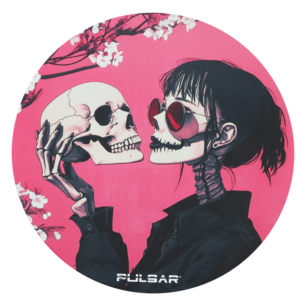 Pulsar DabPadz Dab Mat | Sakura Skulls | Round