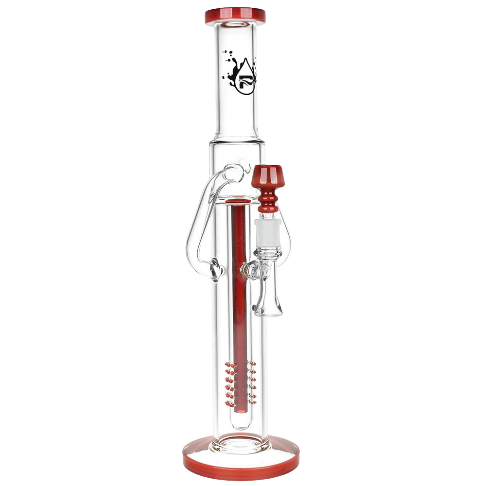Pulsar Deep Pocket Tube Recycler Bong | Red