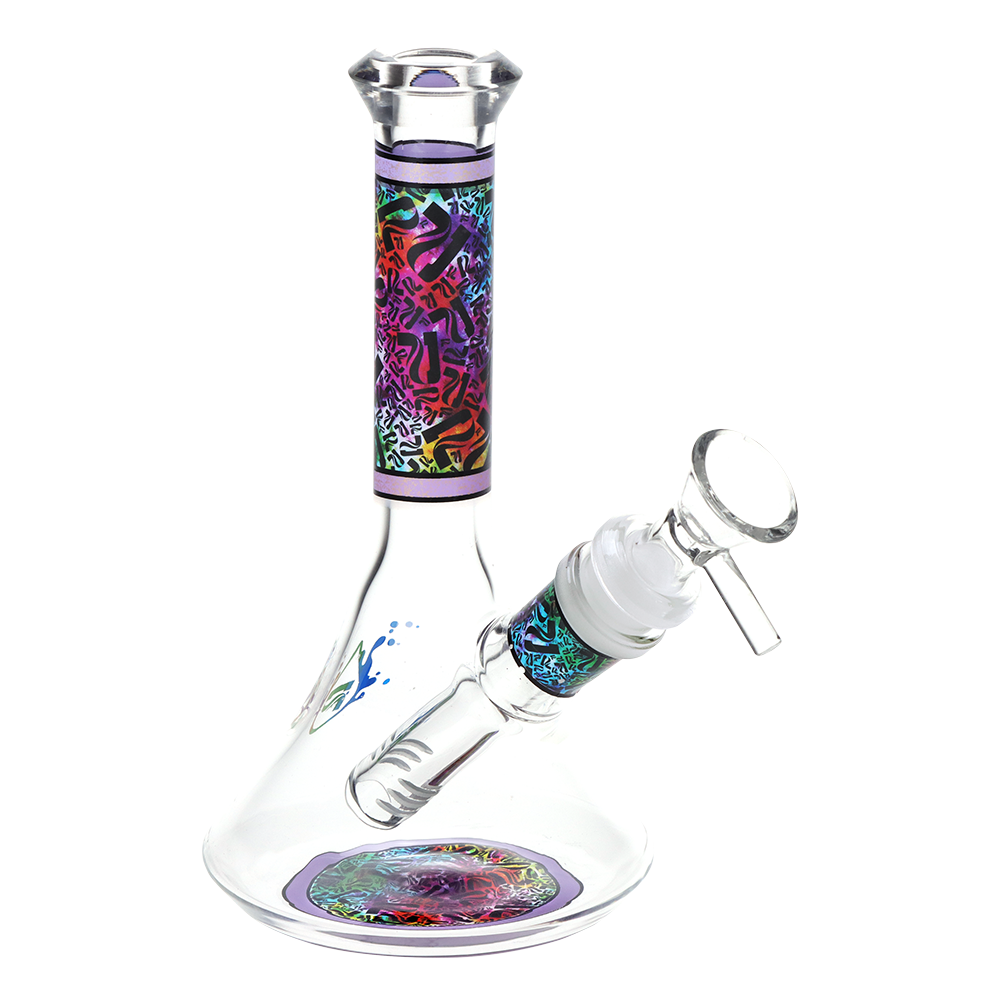 Pulsar Design Series Flared Beaker Bong | Rainbow Logo Camo