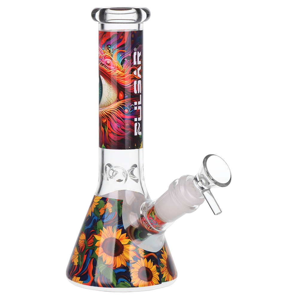 Pulsar Design Series Smoker's Kit | Sunflower Of The Mind | Beaker Bong Front View