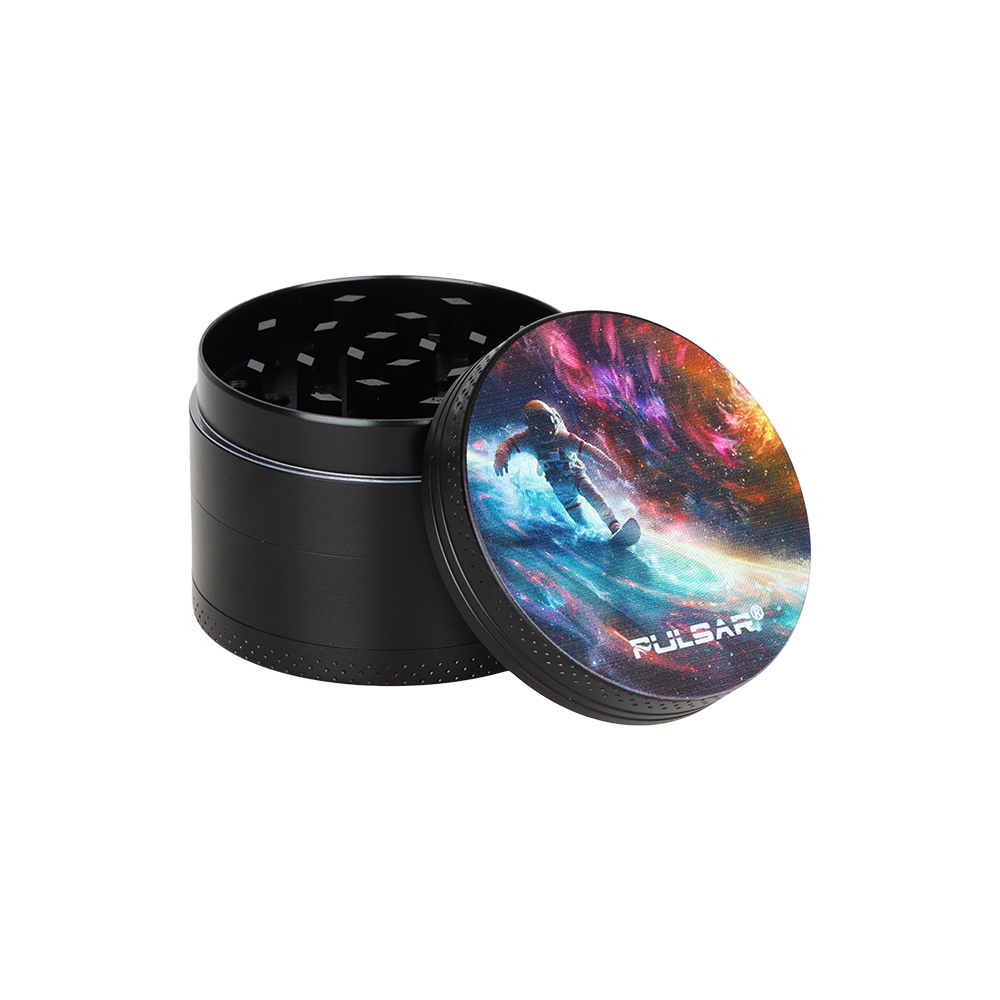 Pulsar Design Series Smoker's Travel Kit | Astro Surfer | 4 Piece Grinder