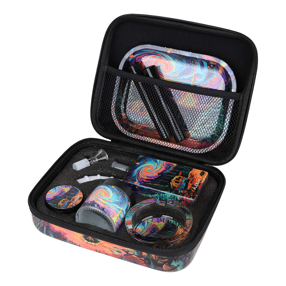Pulsar Design Series Smoker's Travel Kit | Starry Camp | Carry Case Open View