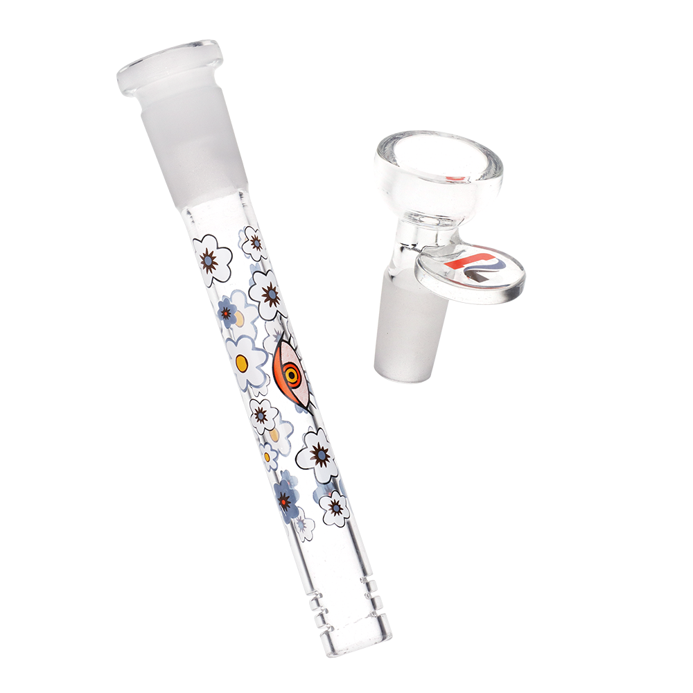 Pulsar Design Series Straight Tube Bong | Flower Vision | Downstem & Herb Slide