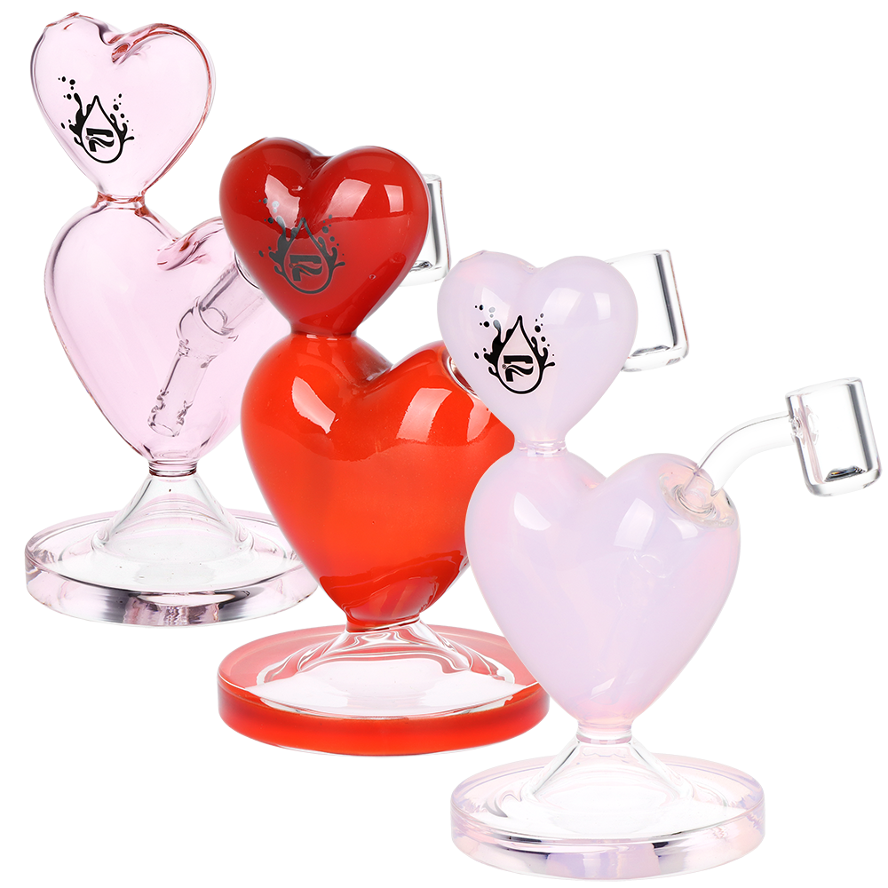 Double Heart Dab Rig | Valentine's Day - Pulsar – Pulsar Shop