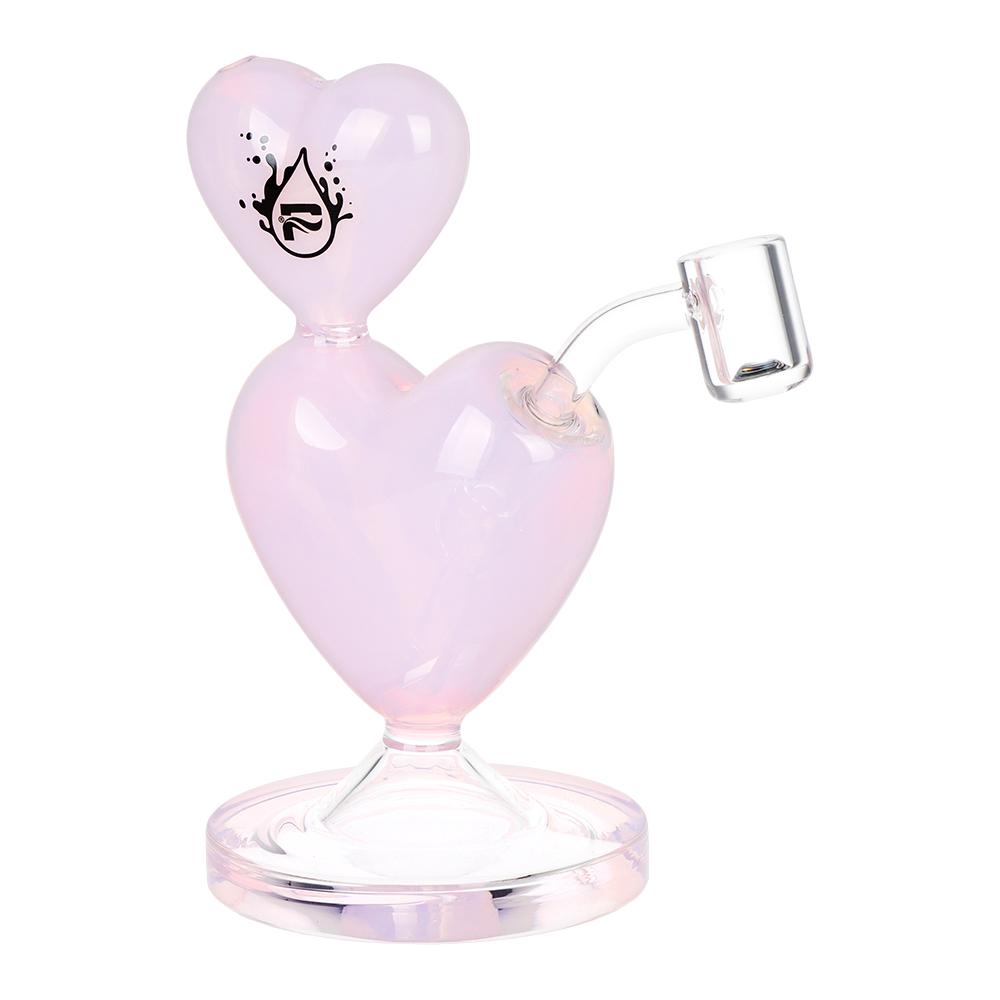 Pulsar Double Heart Dab Rig | Opaque Pink