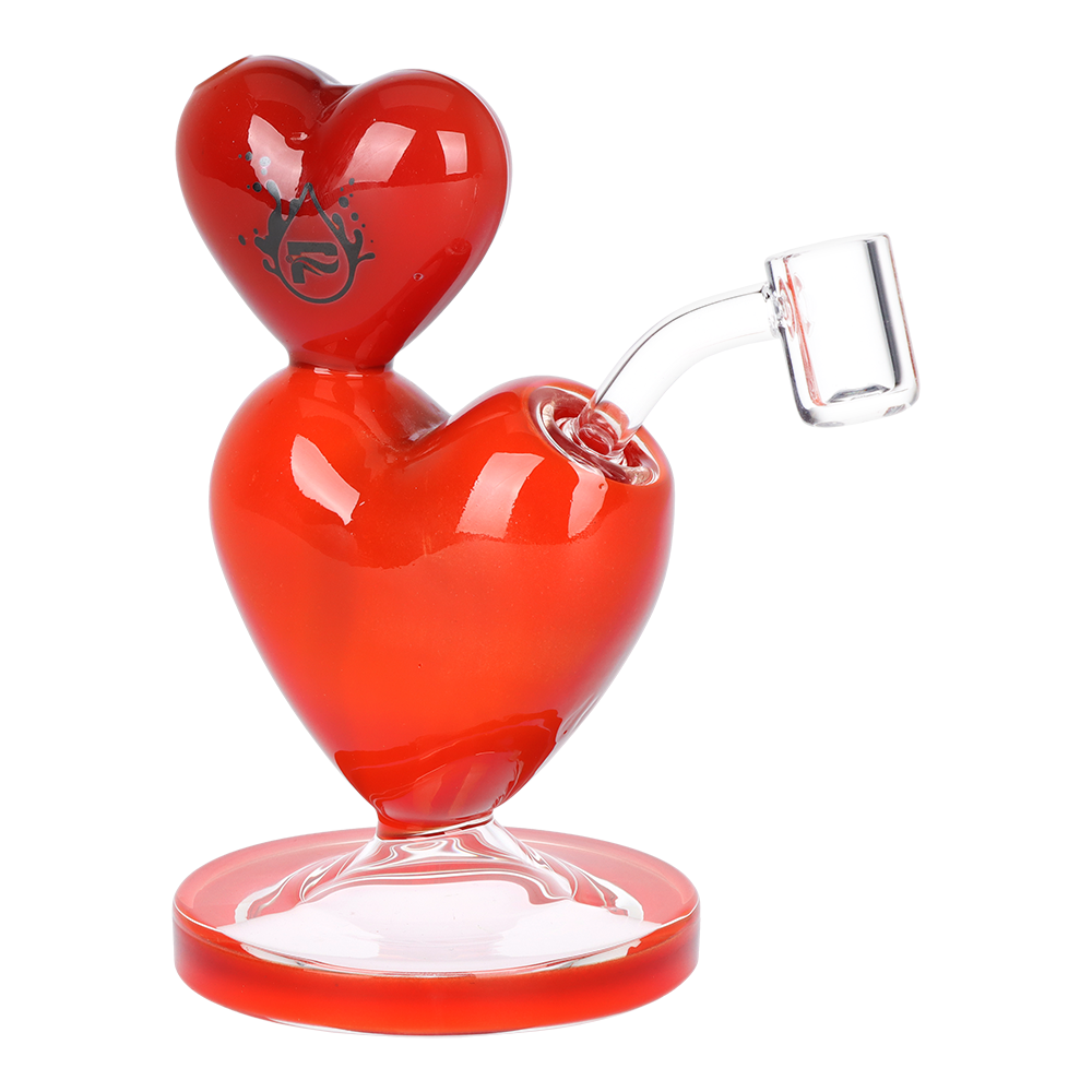 Pulsar Double Heart Dab Rig | Red