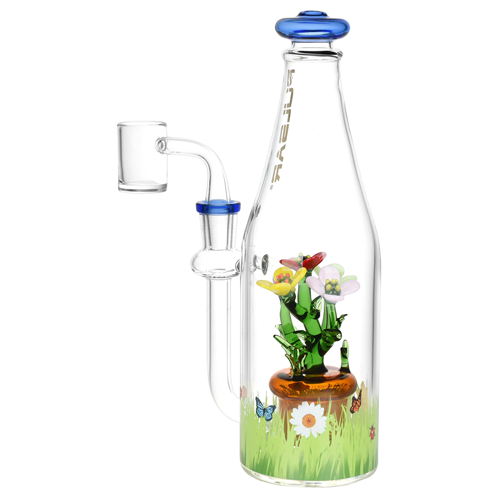 Pulsar Flower Garden Bottle Dab Rig | Back View