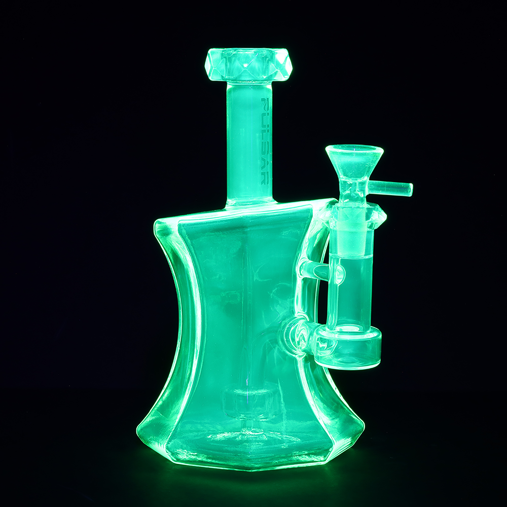 Pulsar Fluorescent Facets Bong | UV Reactive Finish