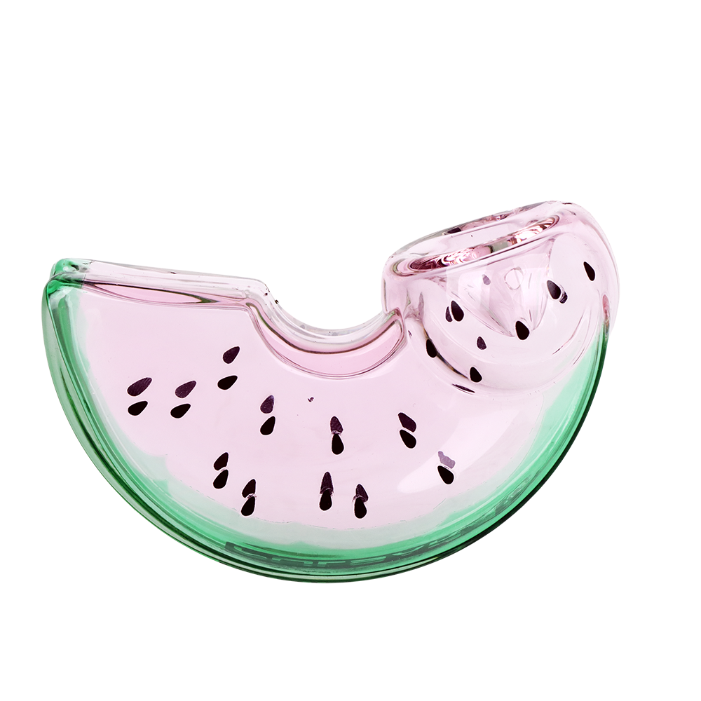 Pulsar Fruit Slice Hand Pipe | Watermelon | Side View