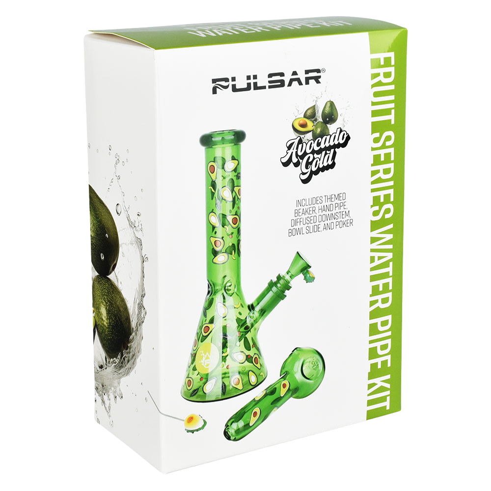 Pulsar Fruit Series Herb Pipe Duo | Avocado Gold | Packaging