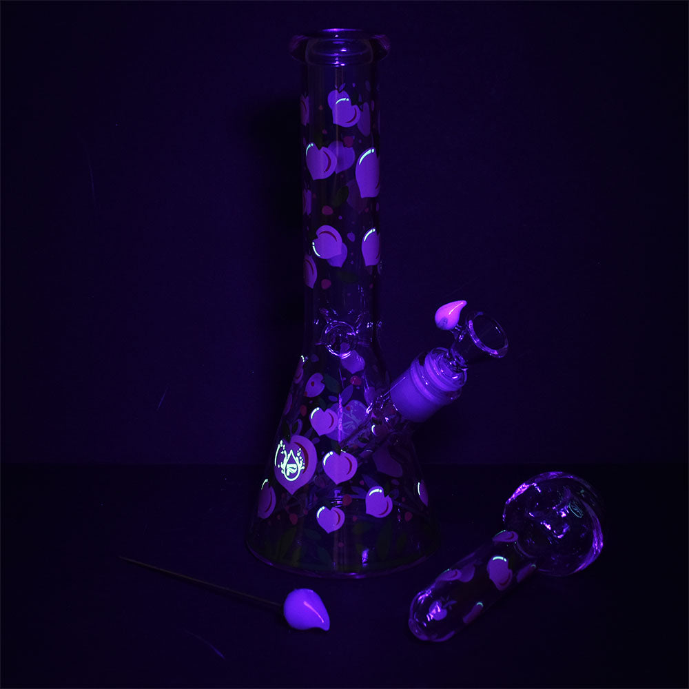 Pulsar Fruit Series Herb Pipe Duo | Peaches & Cream | Glow In The Dark