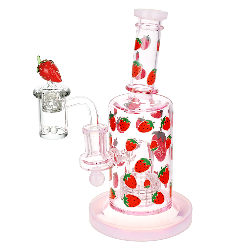 Pulsar Fruit Series Wax Pipe Duo | Strawberry Cough | Dab Rig | Front View