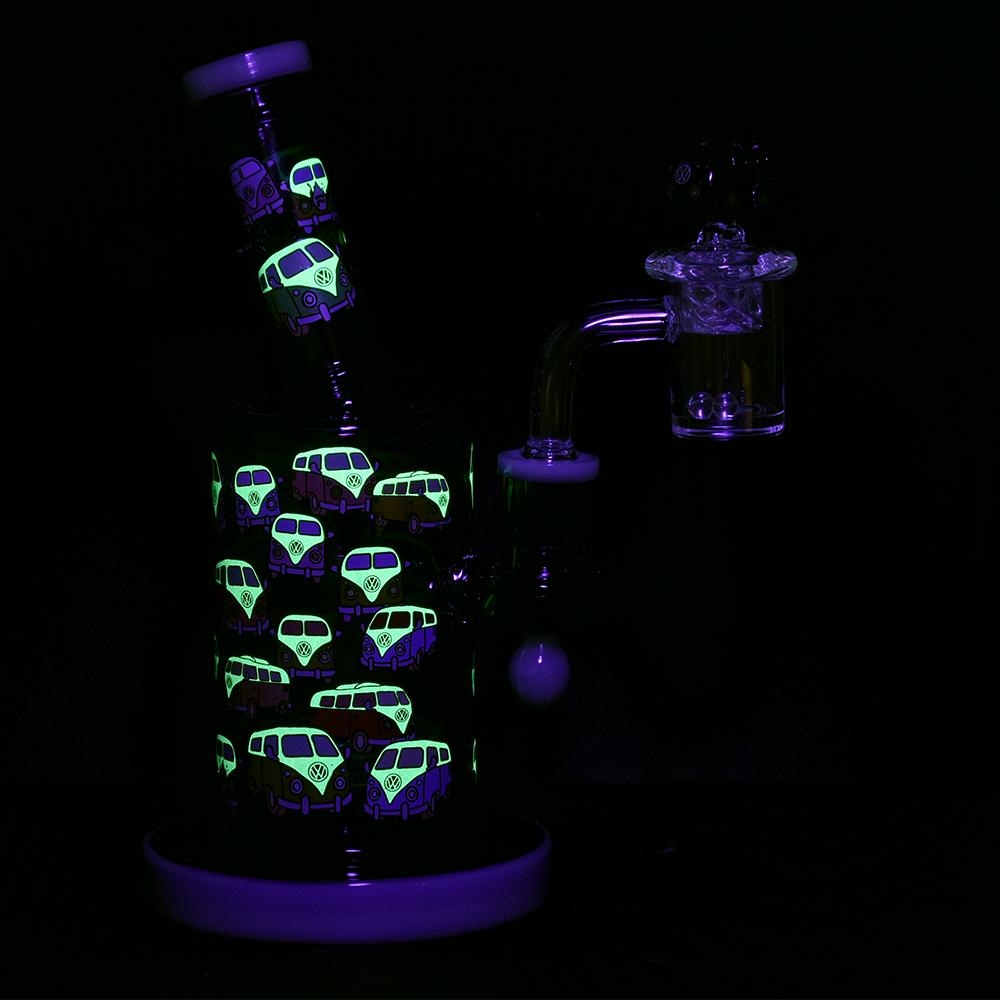 Pulsar Greatest Hits Series Wax Pipe Duo | V-Dubz | Dab Rig Glow In The Dark Accents