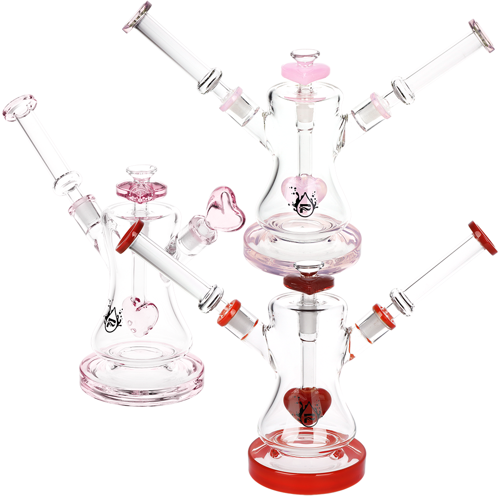Pulsar Heart Hookup Dual Neck Bong | Group