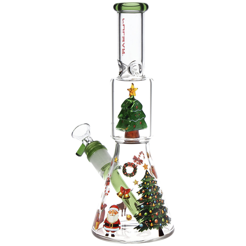 Pulsar Holiday Party Tree Beaker Bong | Back View