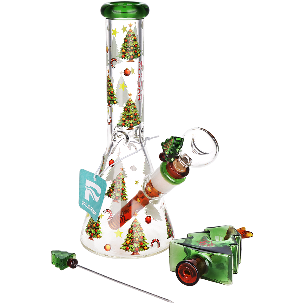Pulsar Holiday Tree Beaker Bong Set | Group