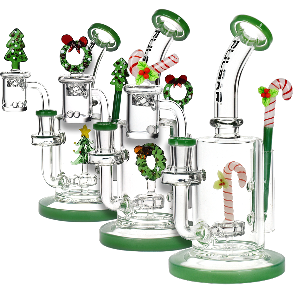Holidaze Dab Rig Set | Holiday Themed Water Pipes - Pulsar