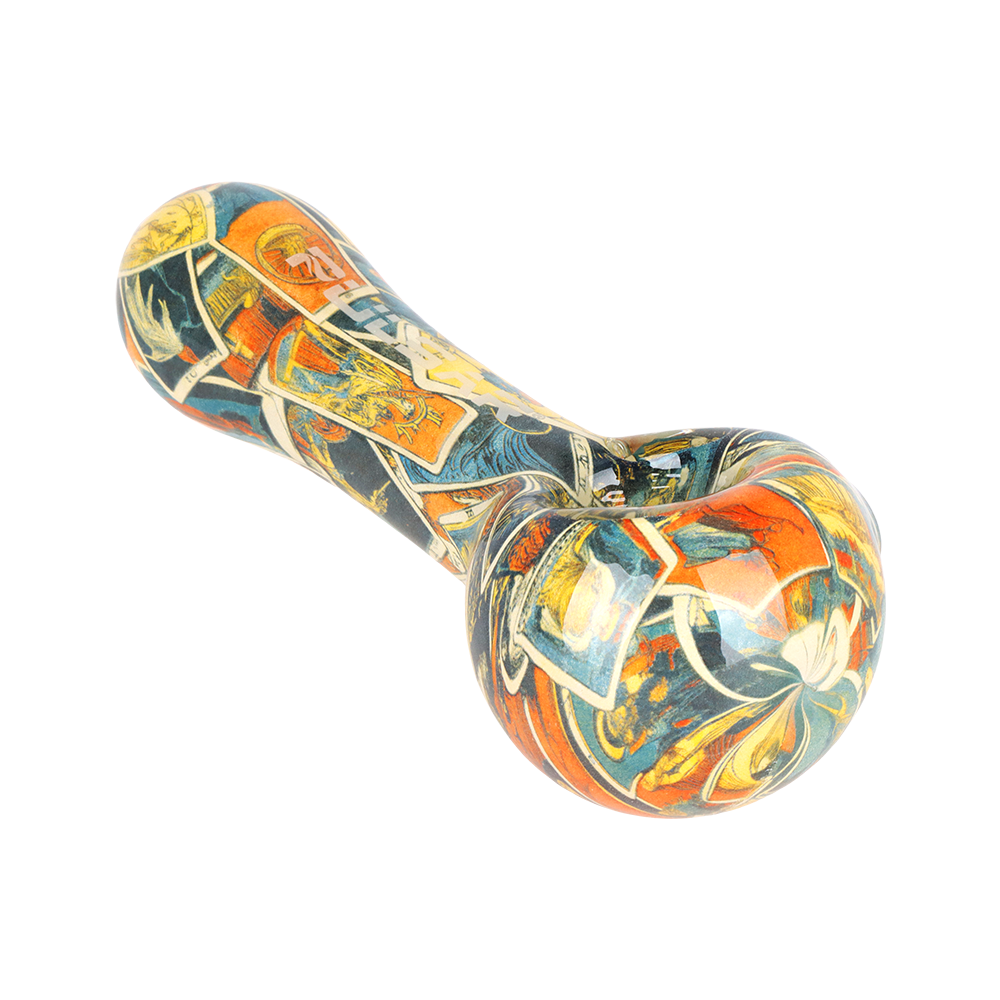 Pulsar Inside Print Spoon Pipe | Tarot Time | Bowl Front View