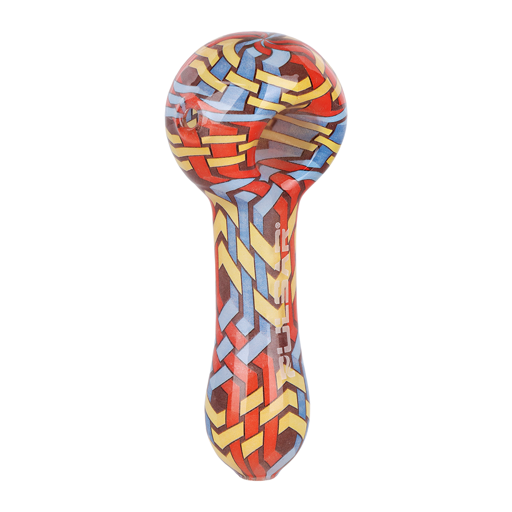 Pulsar Inside Print Spoon Pipe | Wavy Weave | Top View