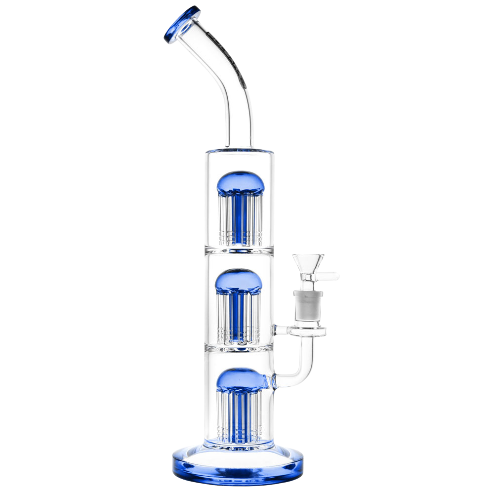 Pulsar Jellyfish Swarm Triple Perc Bong | Blue