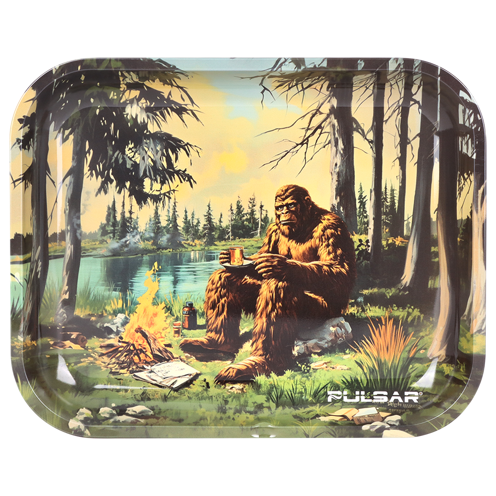 Pulsar Large Metal Rolling Tray | Bigfoot Camp | Front View