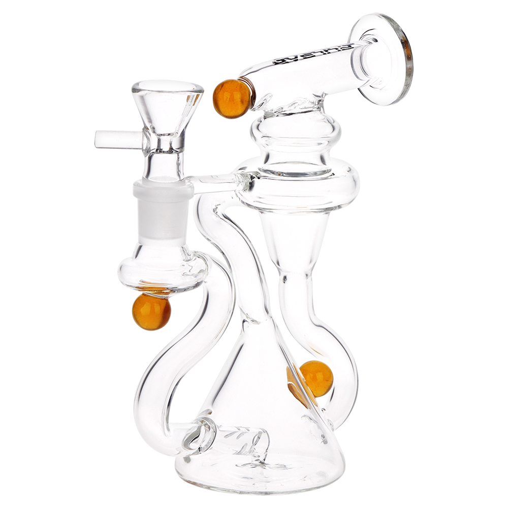 Pulsar Marble Scope Recycler Bong | Side View