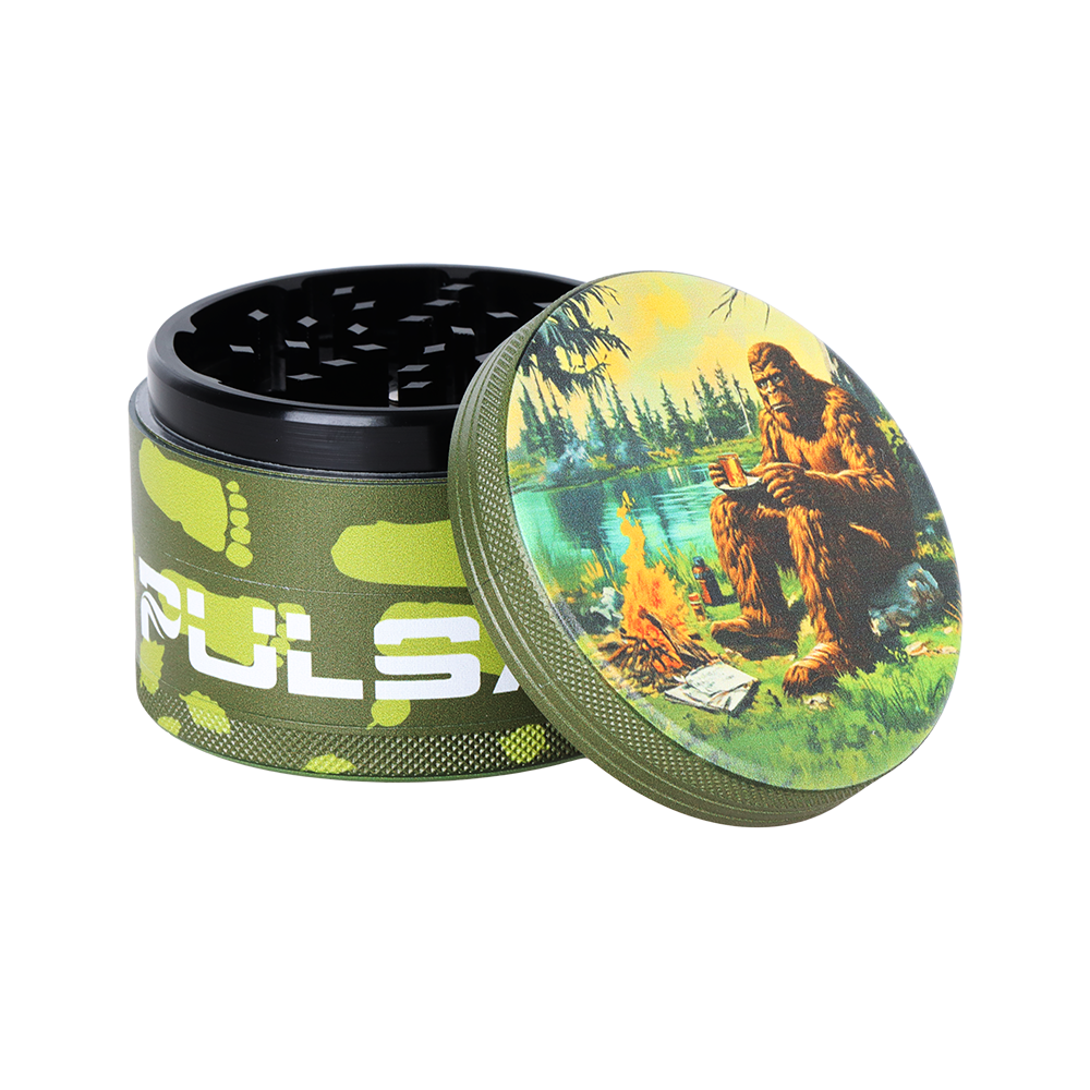 Side Art Design Series Herb Grinders | Bigfoot Camp - Pulsar