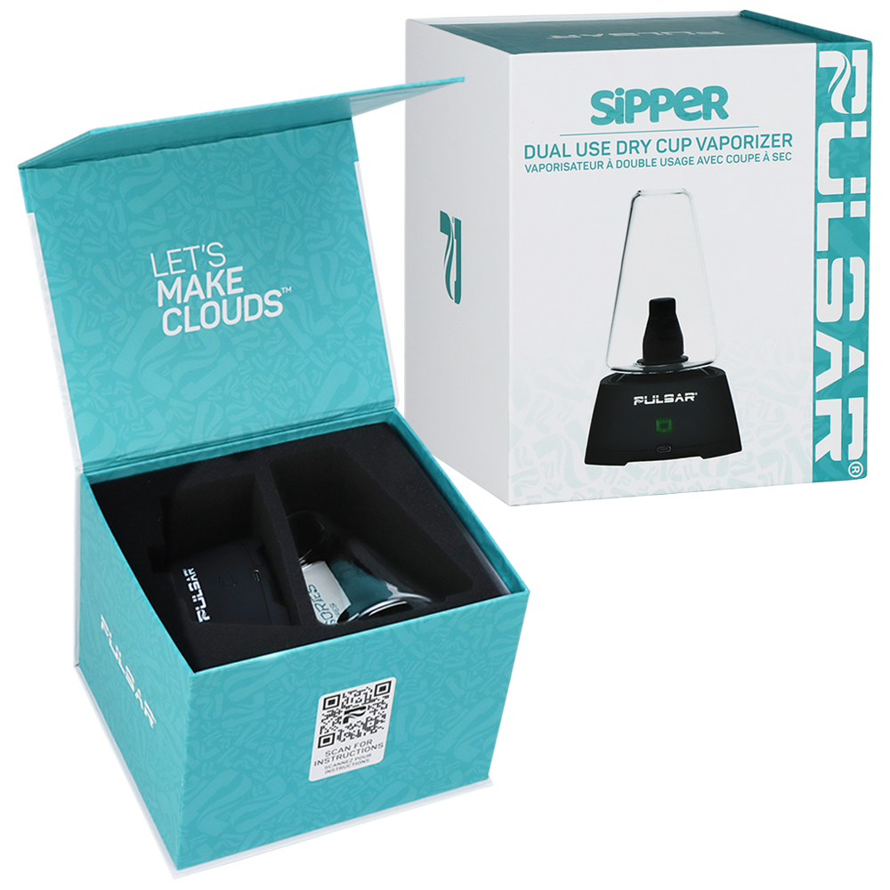 Pulsar Sipper Concentrate & 510 Cartridge Vaporizer | Dry Cup Edition | Packaging