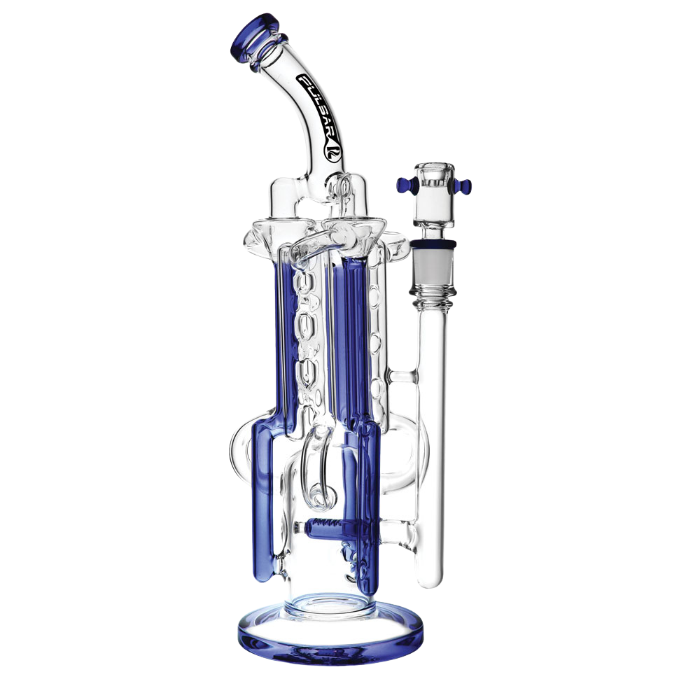 Pulsar Space Station Recycler Bong | Blue