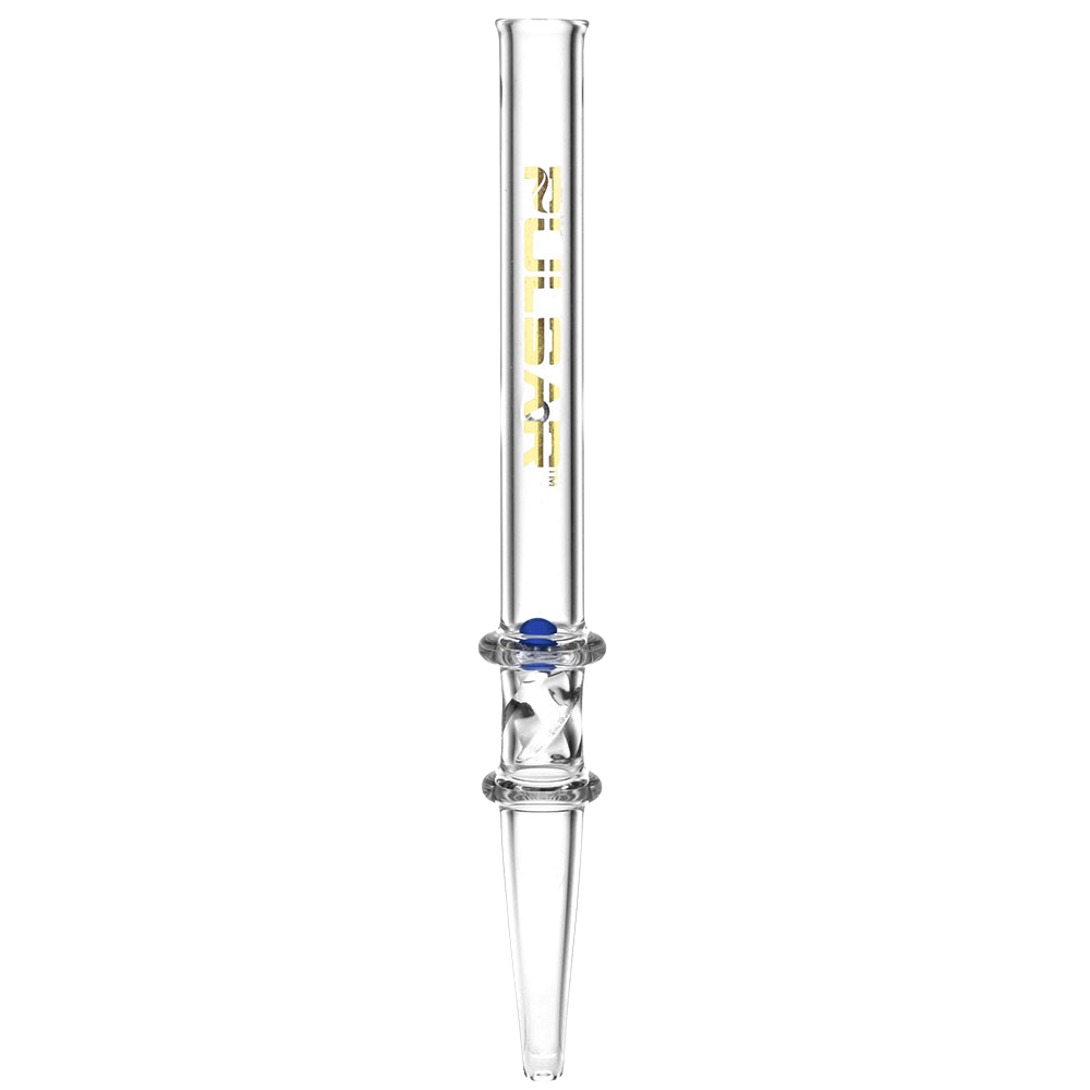 Pulsar Spin Pearl Quartz Dab Straw | Blue