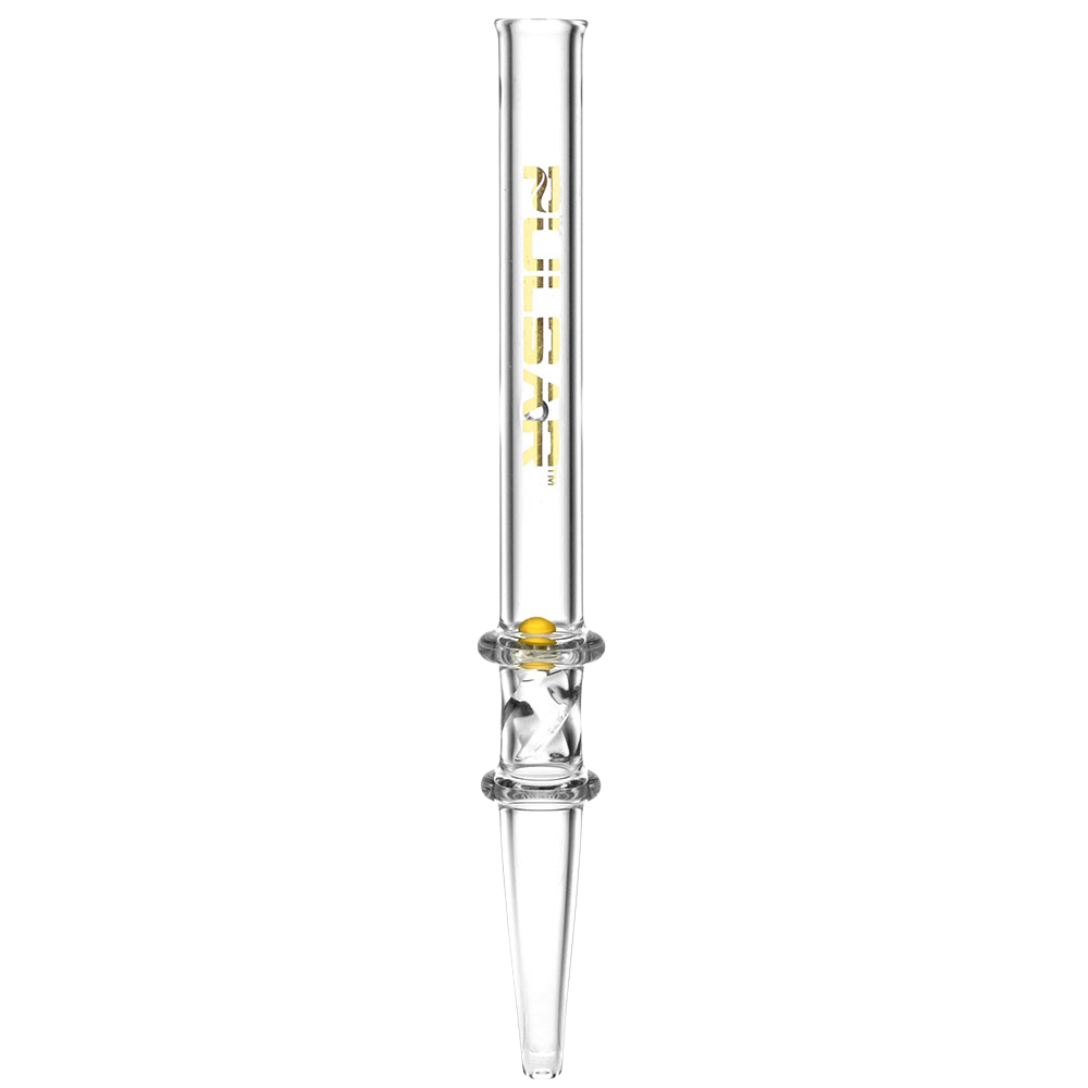 Pulsar Spin Pearl Quartz Dab Straw | Yellow