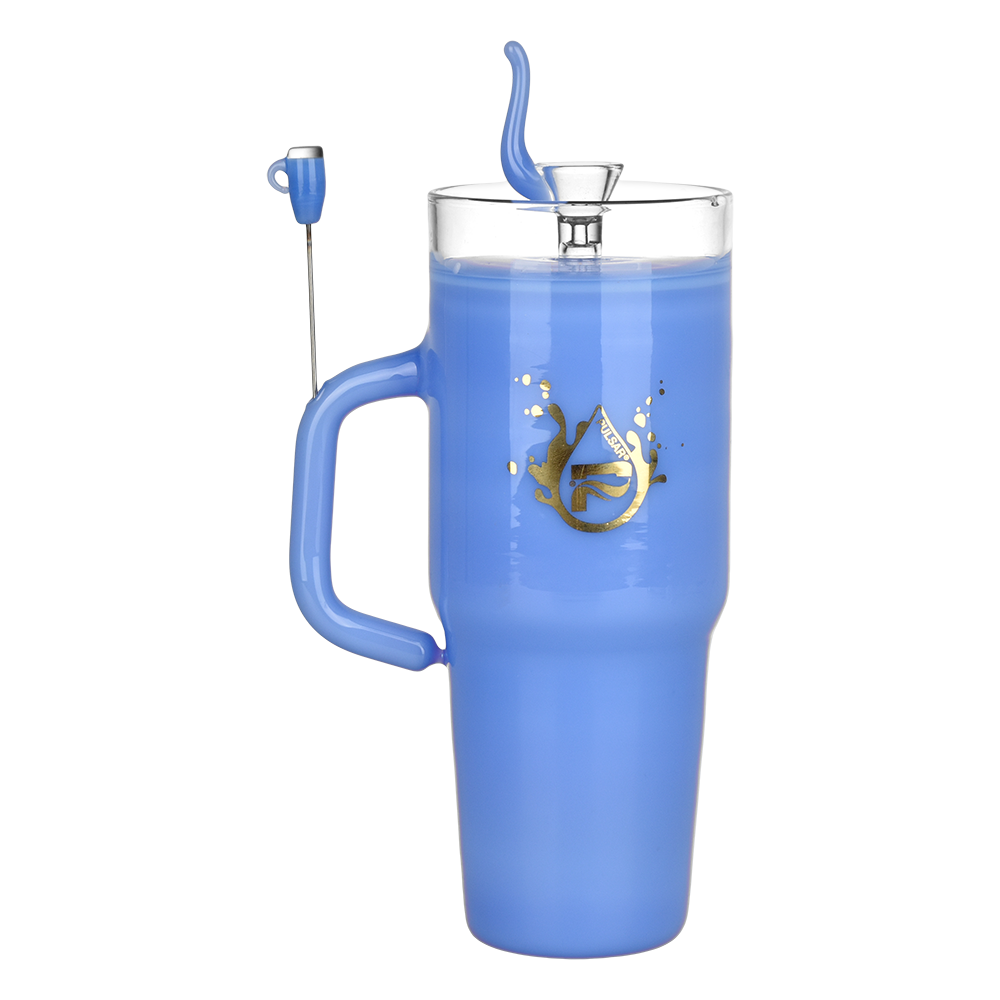 Pulsar Stonely Cup Bong | Blue | Back View