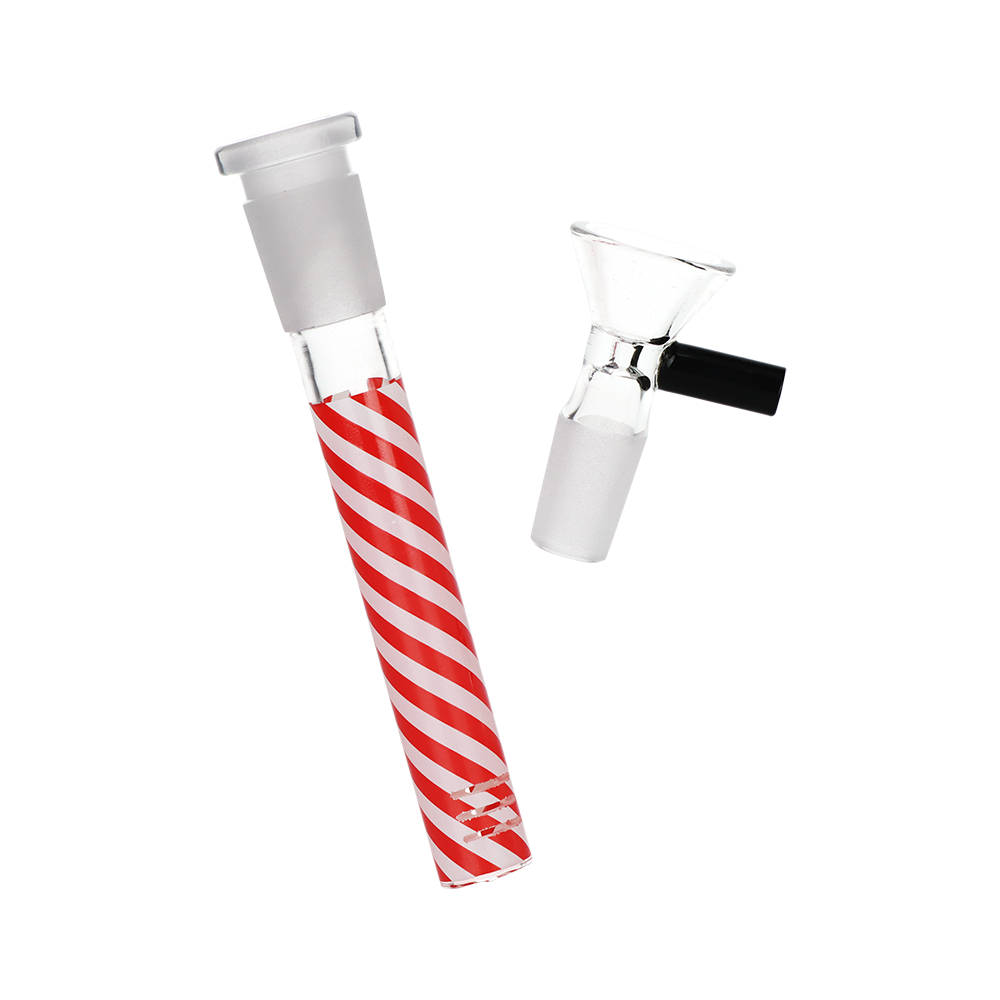 Pulsar Stoney Snowman Bubble Bong | Matching Downstem & Herb Slide