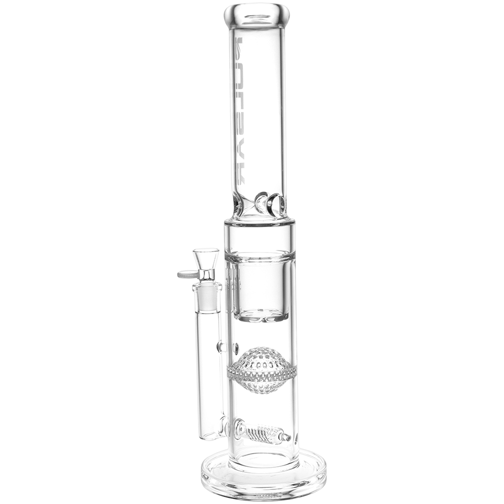 Pulsar Triple Perc Tower Straight Tube Bong | Back View