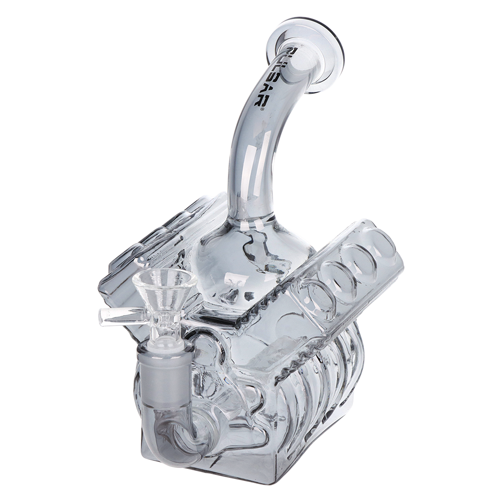 Pulsar V8 Engine Electroplated Bong | Front View