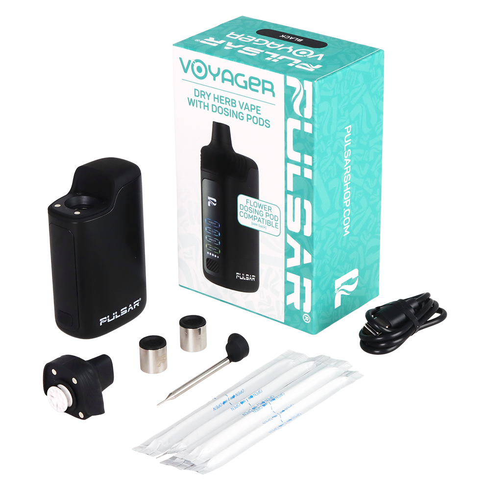 Pulsar Voyager Dry Herb Pod Vape Bar | Packaging & Contents