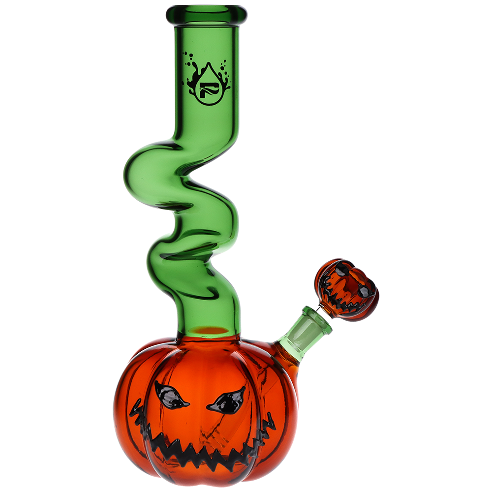 Pulsar Wicked Twisty Jack-O-Lantern Bong | Front View
