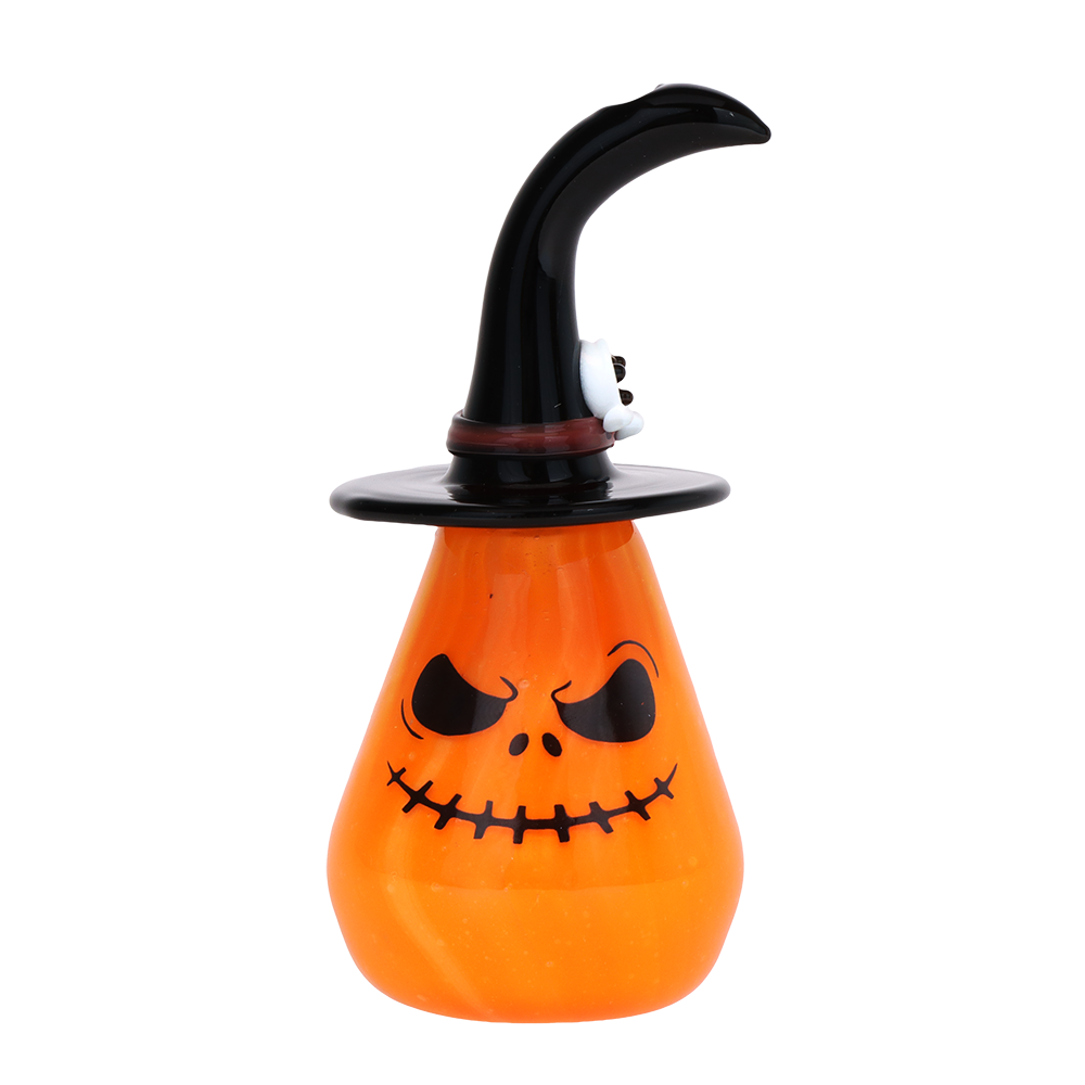 Pumpkin Witch Hand Pipe | Front View