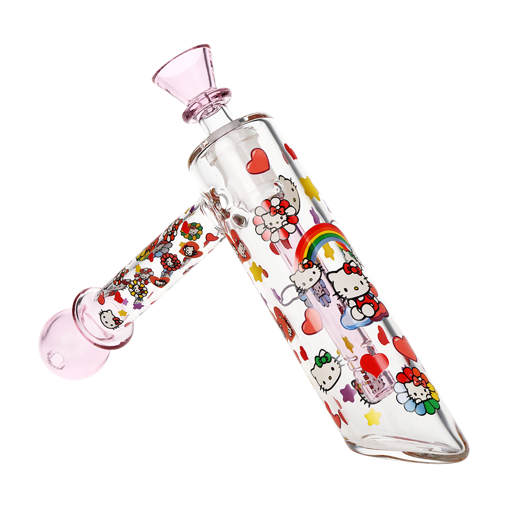 Rainbow Kitty Hammer Bubbler | Front View