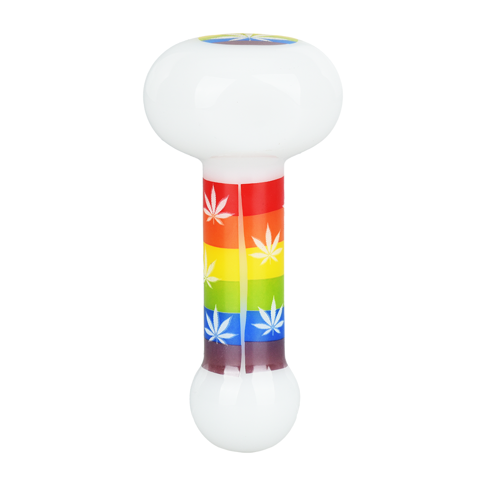 Rainbow Leaf Glow Spoon Pipe | Bottom View