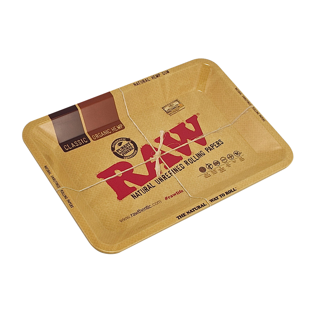 RAW Aluminum High Sided Rolling Tray | Small