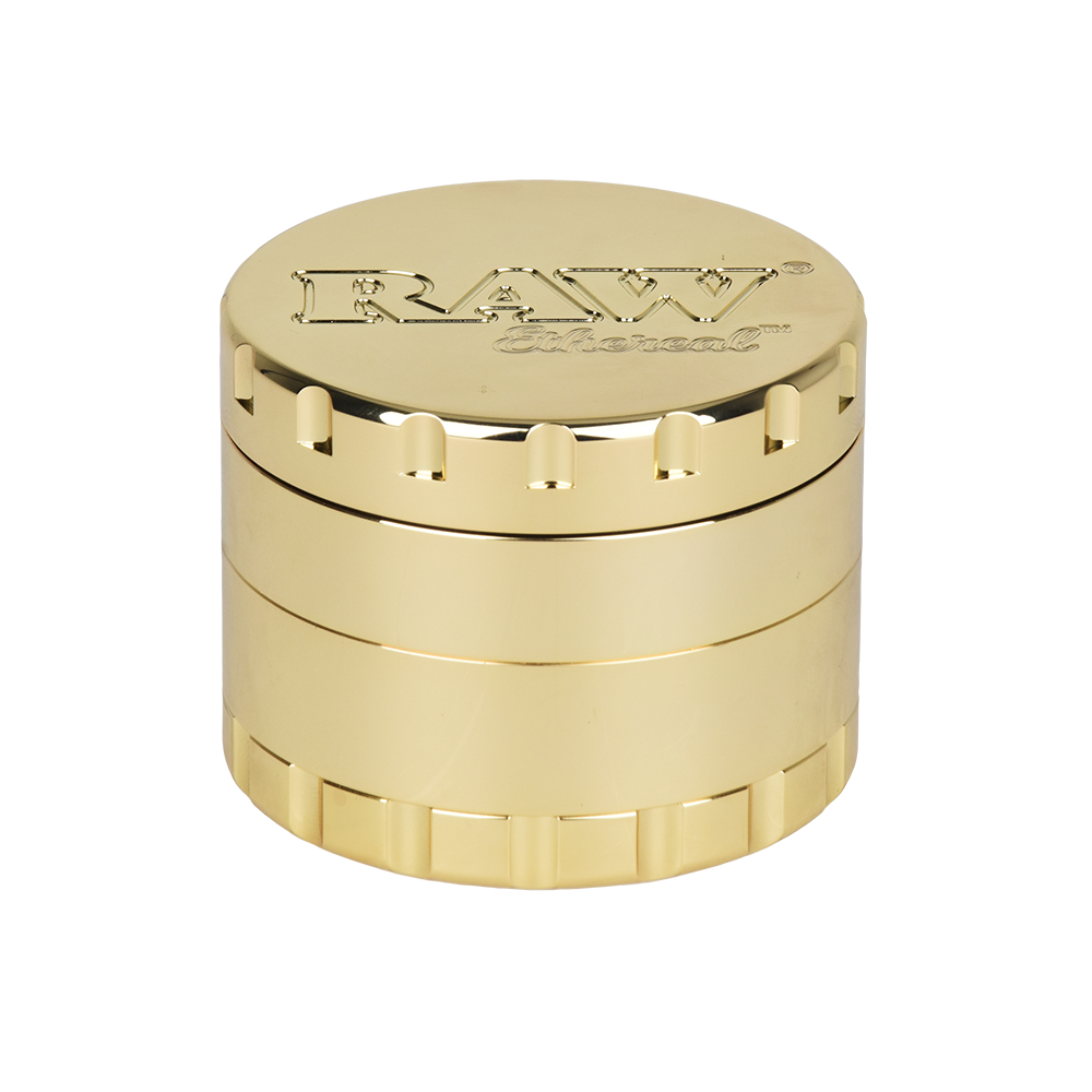 RAW Ethereal Gold-Plated Stainless Steel Grinder | 4pc | 2.25" | Closed View